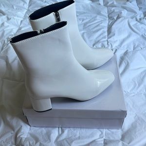 Faux leather booties.